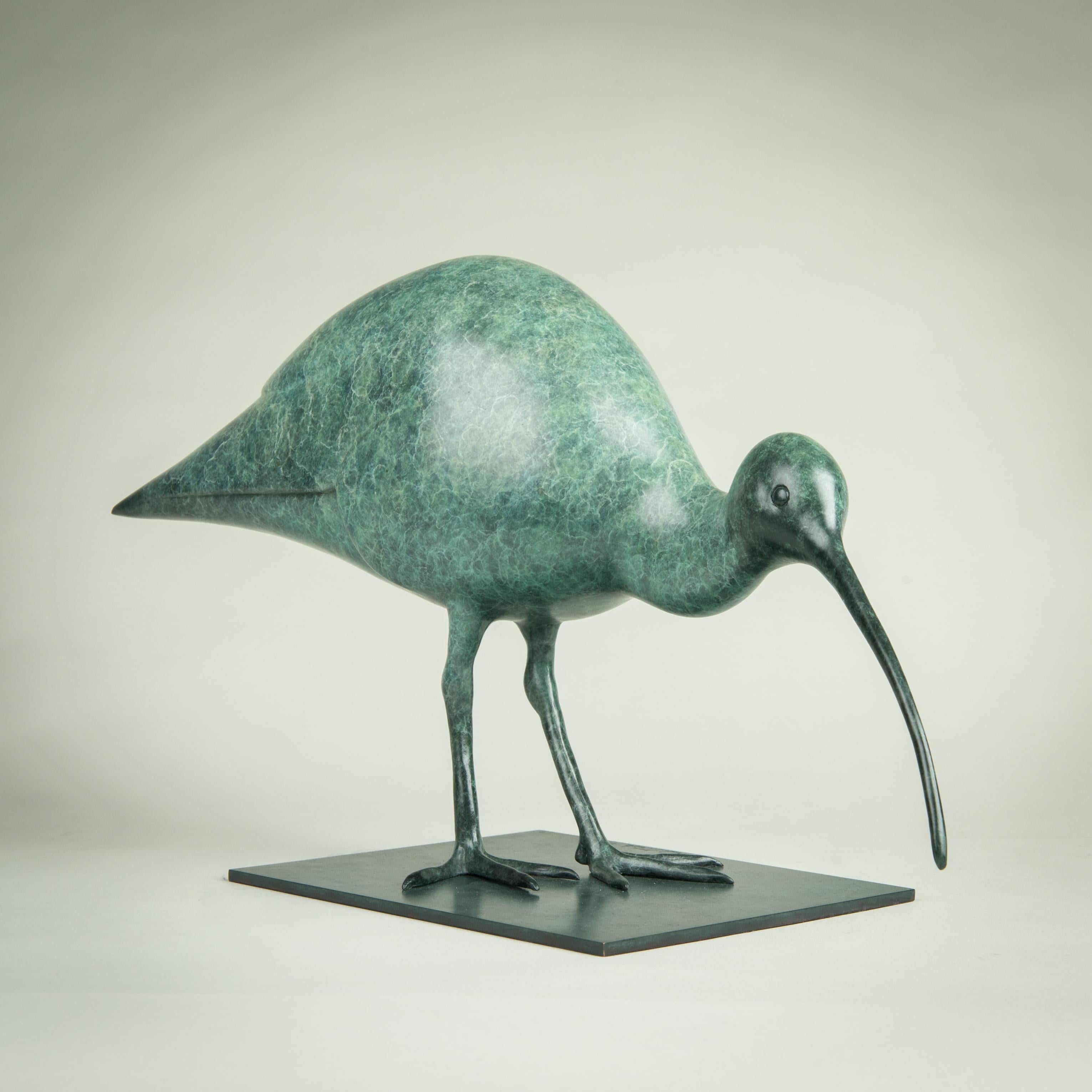 Edizione di 20 esemplari
La scultura in bronzo di un chiurlo di Richard Smith, con il becco inclinato verso il basso, trasmette eleganza e serenità, incarnando l'essenza di questo caratteristico trampoliere. L'uccello è raffigurato in una posa
