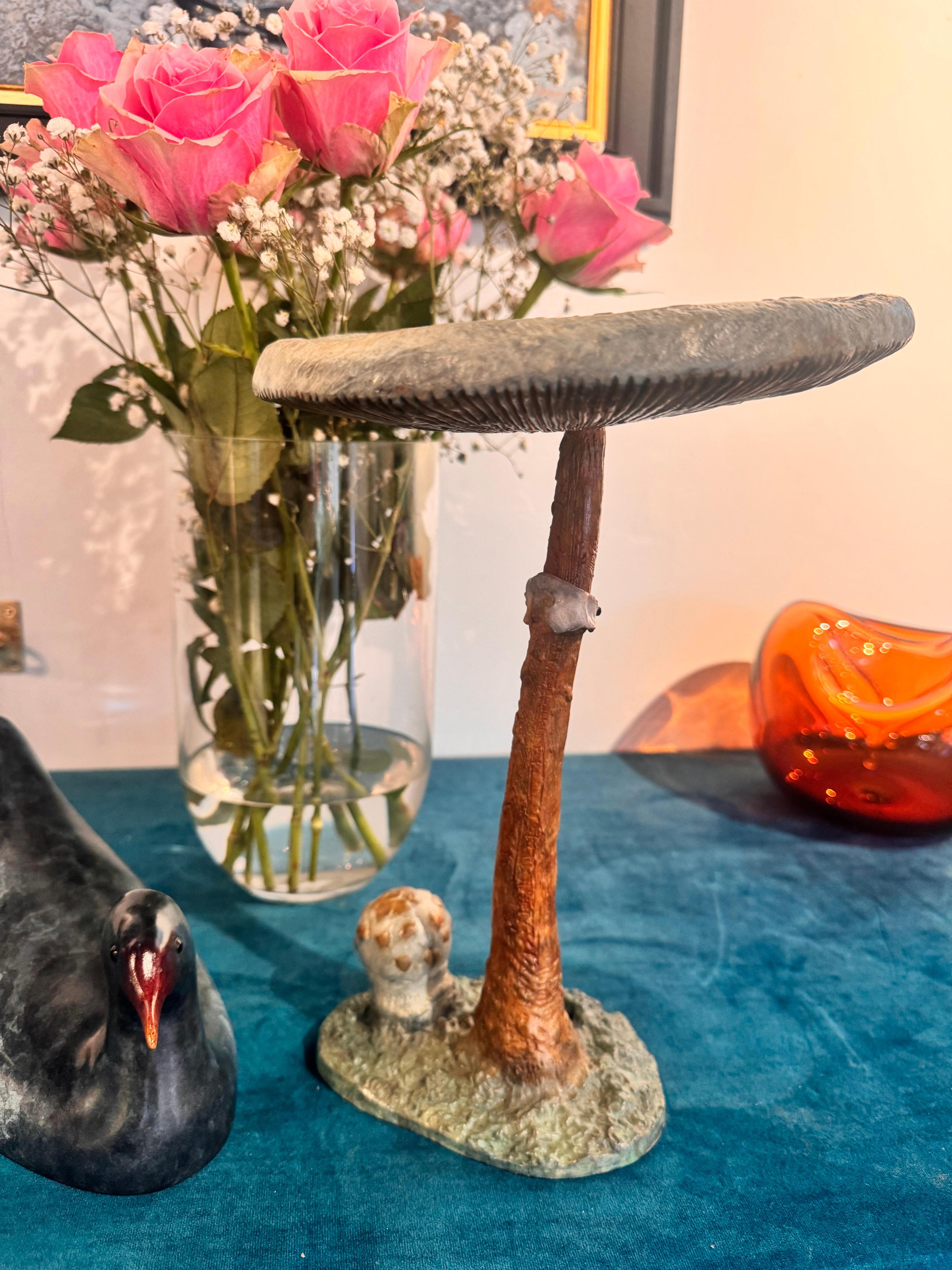 Sculpture contemporaine en bronze d'un champignon parasol in woods, wildlife, fungi en vente 5