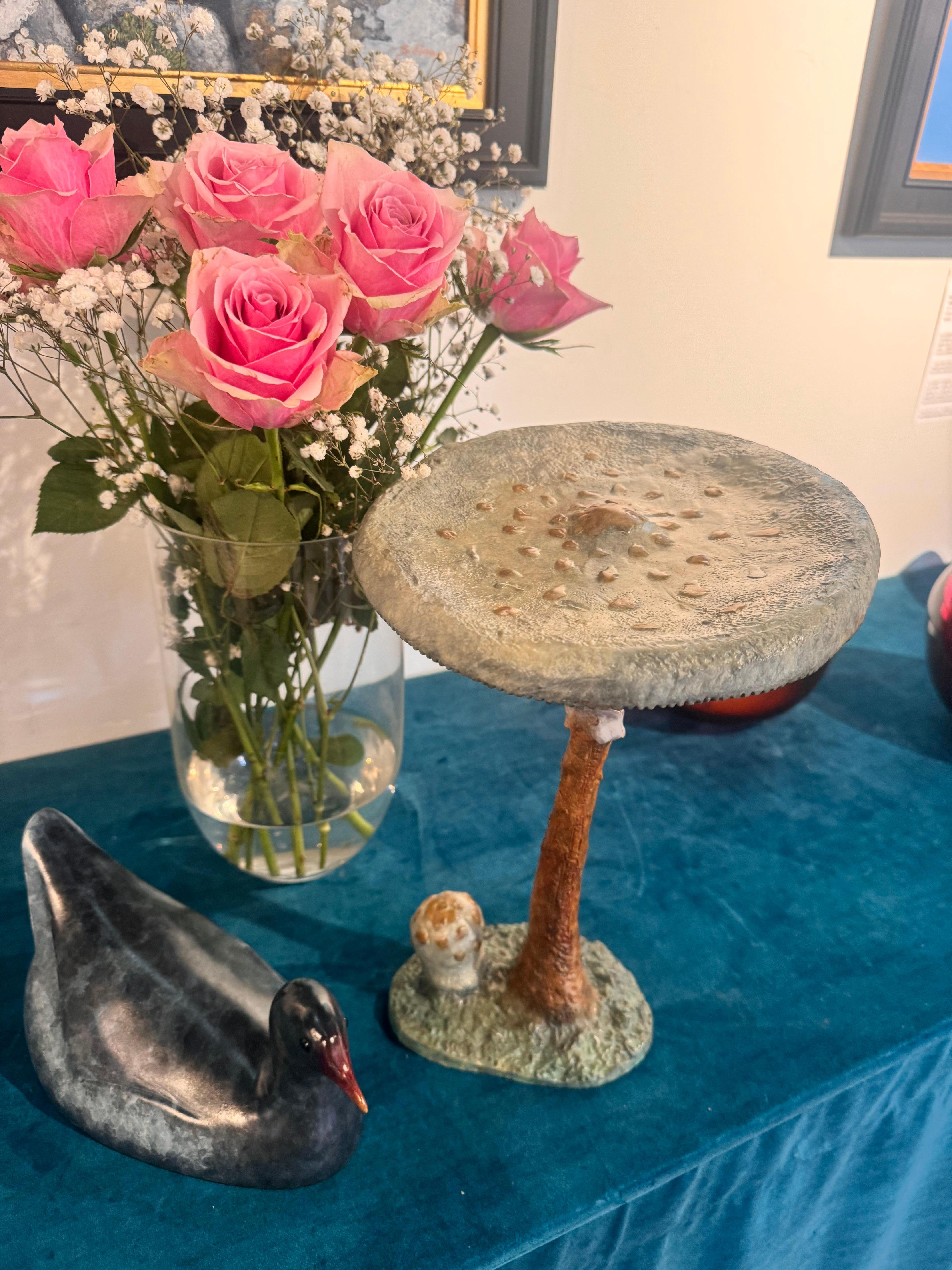 Sculpture contemporaine en bronze d'un champignon parasol in woods, wildlife, fungi en vente 6