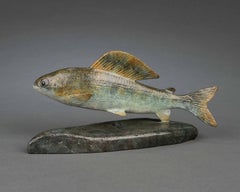 Contemporary Bronze Wildlife Fish Sculpture 'Grayling' by Richard Smith