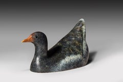 Contemporary Bronze Wildlife Sculpture 'Moorhen' by Richard Smith