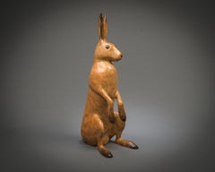 Contemporary Bronze Wildlife Sculpture 'Seated Hare' by Richard Smith 