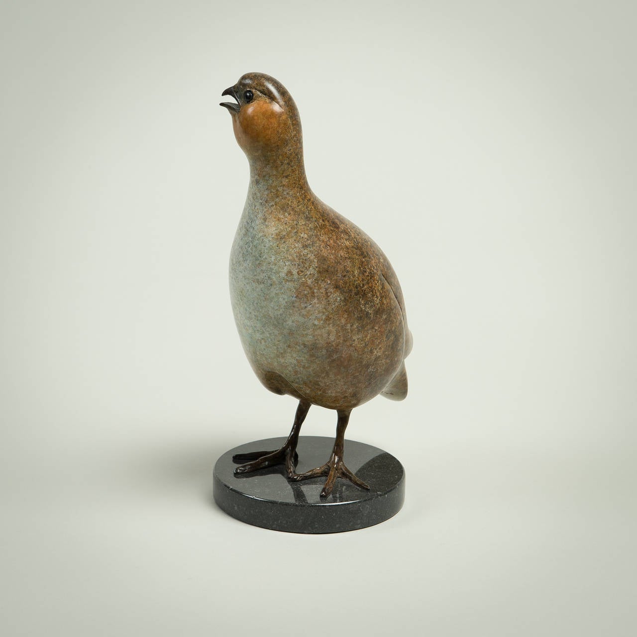 Contemporary Bronze Wildlife Sculpture 'Standing Partridge' by Richard Smith For Sale 2