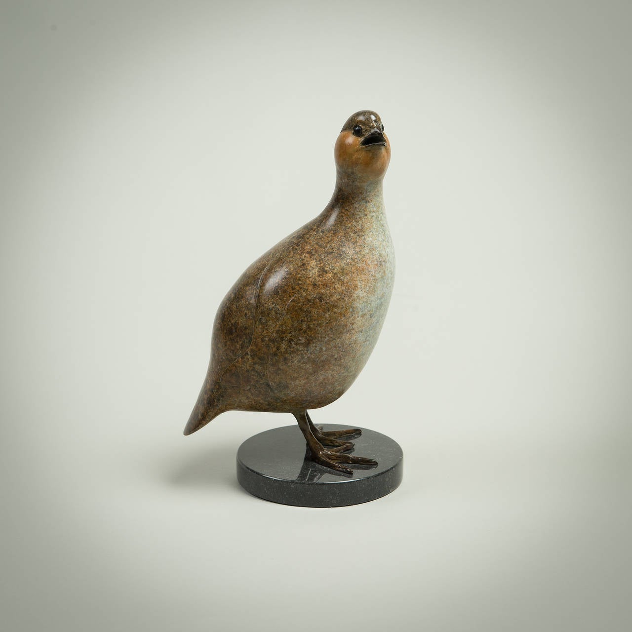 Contemporary Bronze Wildlife Sculpture 'Standing Partridge' by Richard Smith For Sale 3