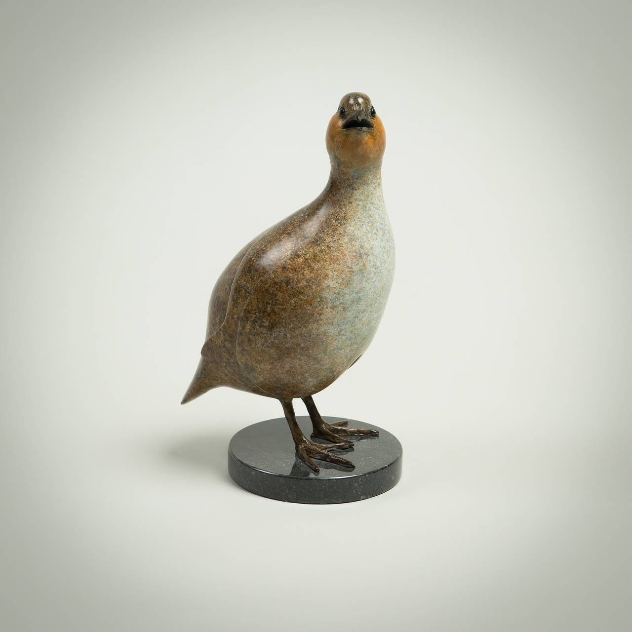 Contemporary Bronze Wildlife Sculpture 'Standing Partridge' by Richard Smith For Sale 5