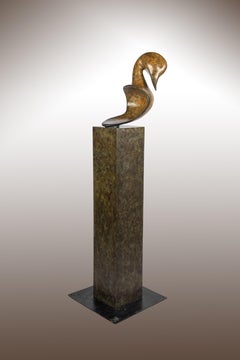 Contemporary large Bronze Wildlife Sculpture 'Pintail Head' by Richard Smith
