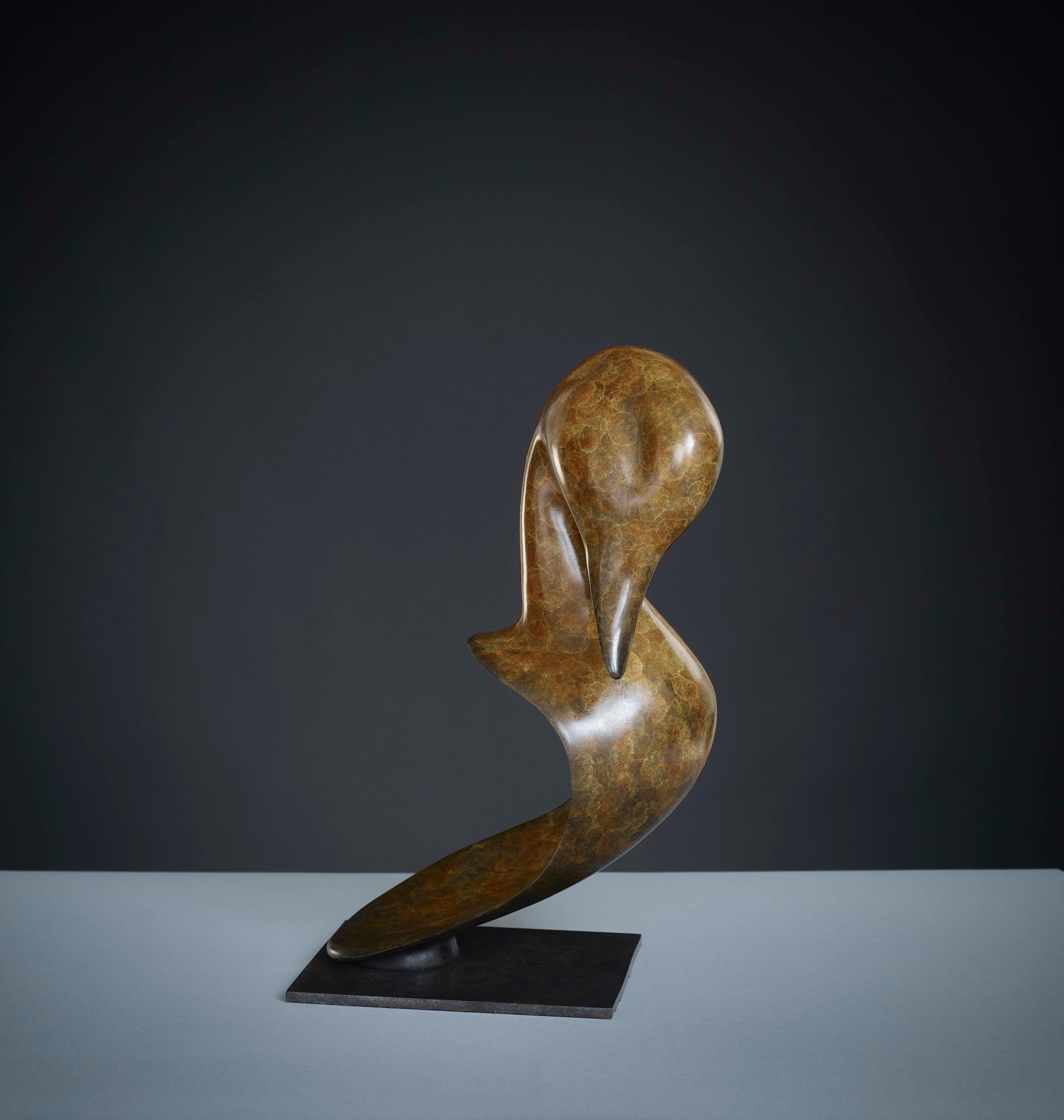 Grande sculpture contemporaine de faune en bronze « Tête de pique » de Richard Smith  en vente 1