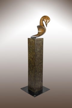 Contemporary large Bronze Wildlife Sculpture 'Pintail Head' by Richard Smith 