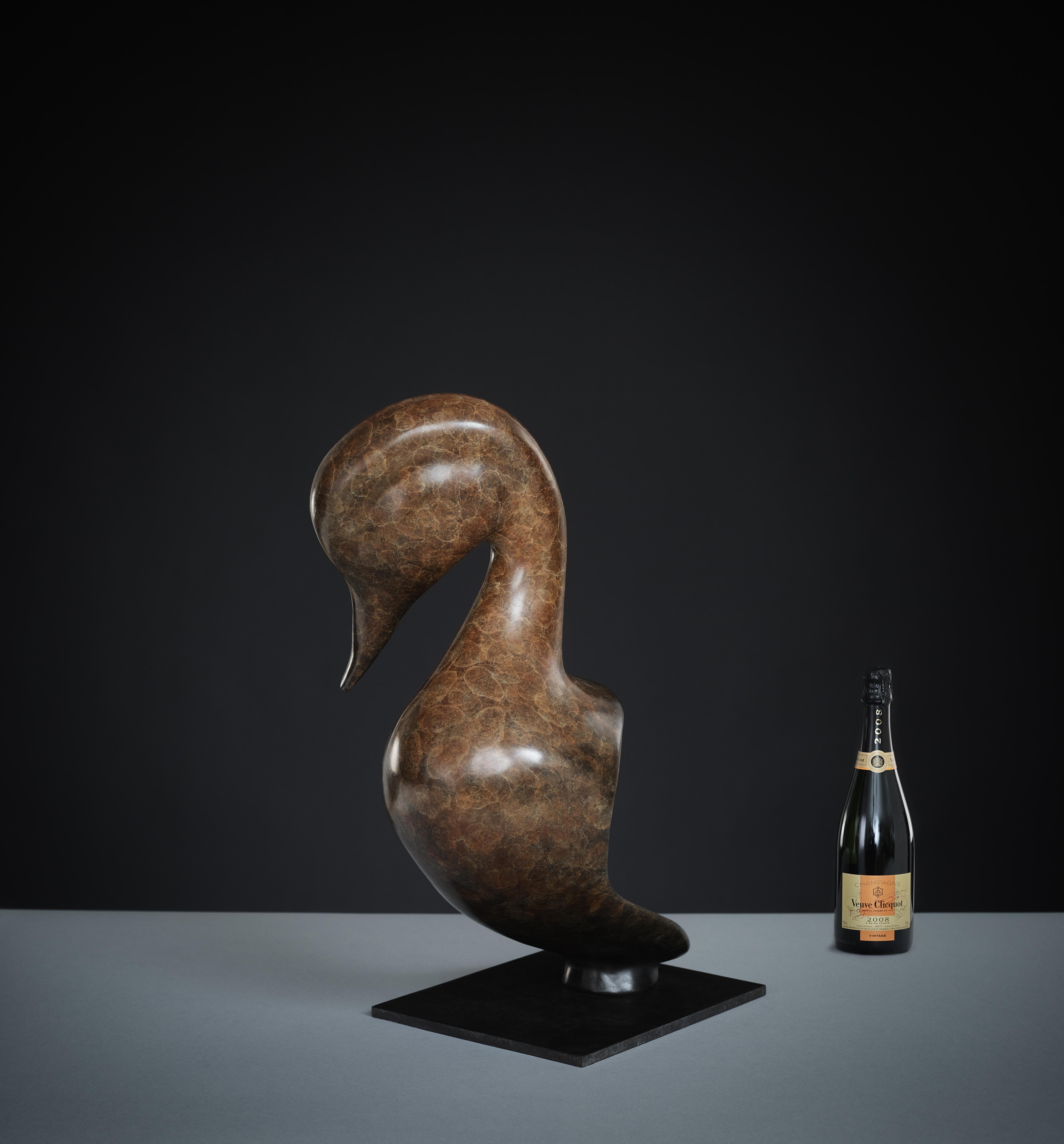 Grande sculpture contemporaine de faune en bronze « Tête de pique » de Richard Smith 