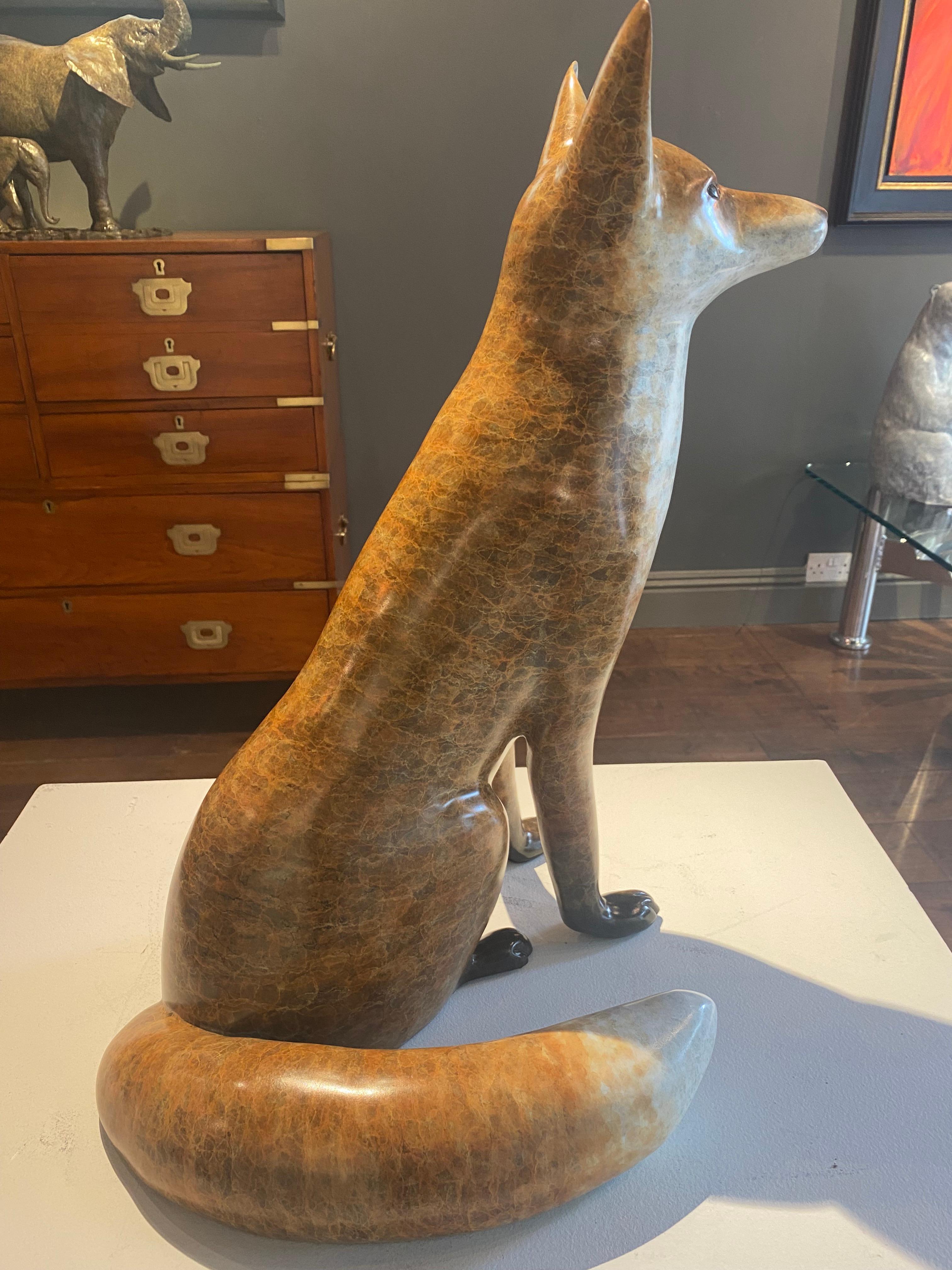 fox bronze sculpture