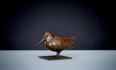 Contemporary Wildlife Sculpture of a Water Bird 'Woodcock' by Richard Smith 
