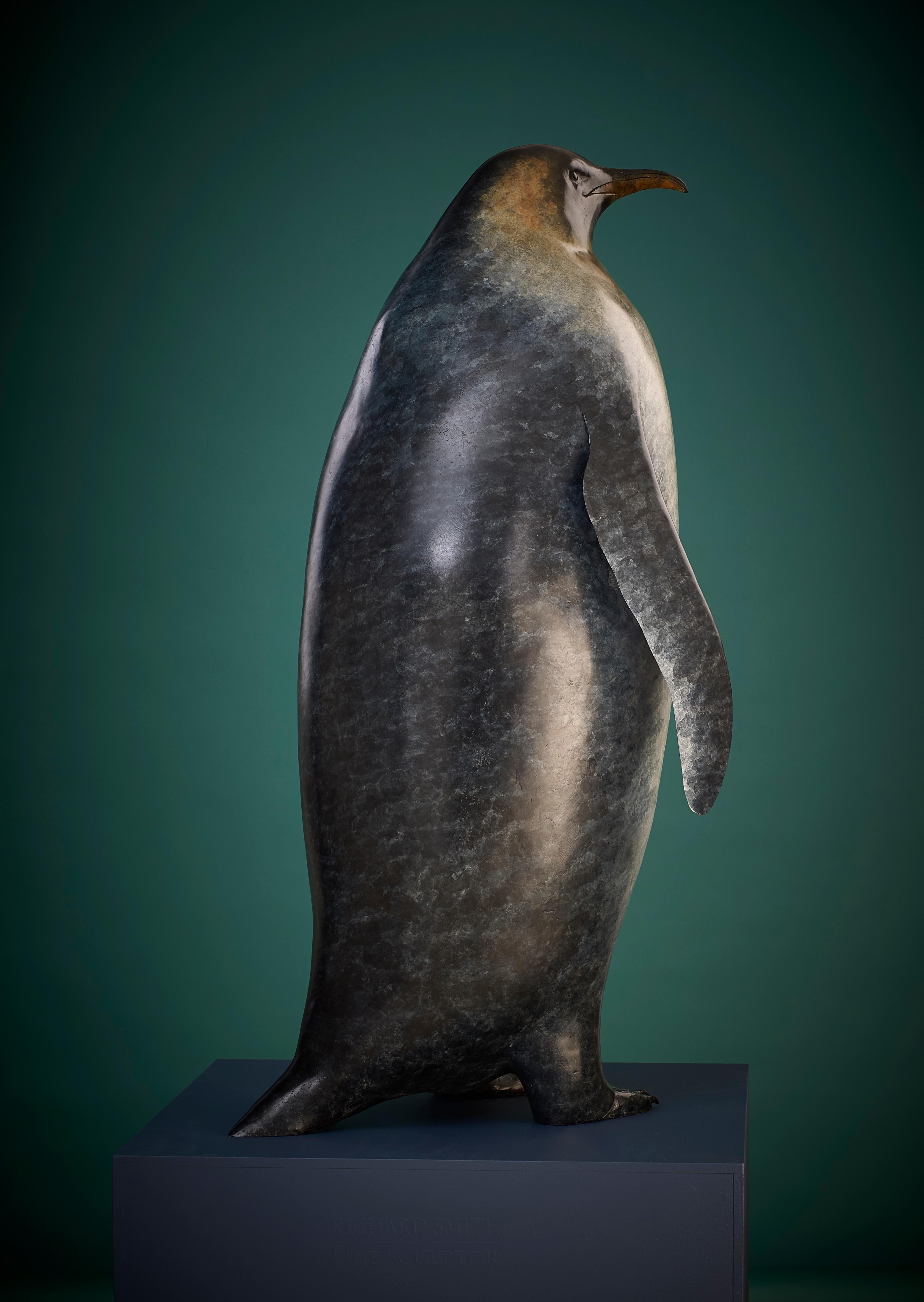 'The Emperor' Contemporary Bronze Animal Sculpture of an Emperor Penguin For Sale 7