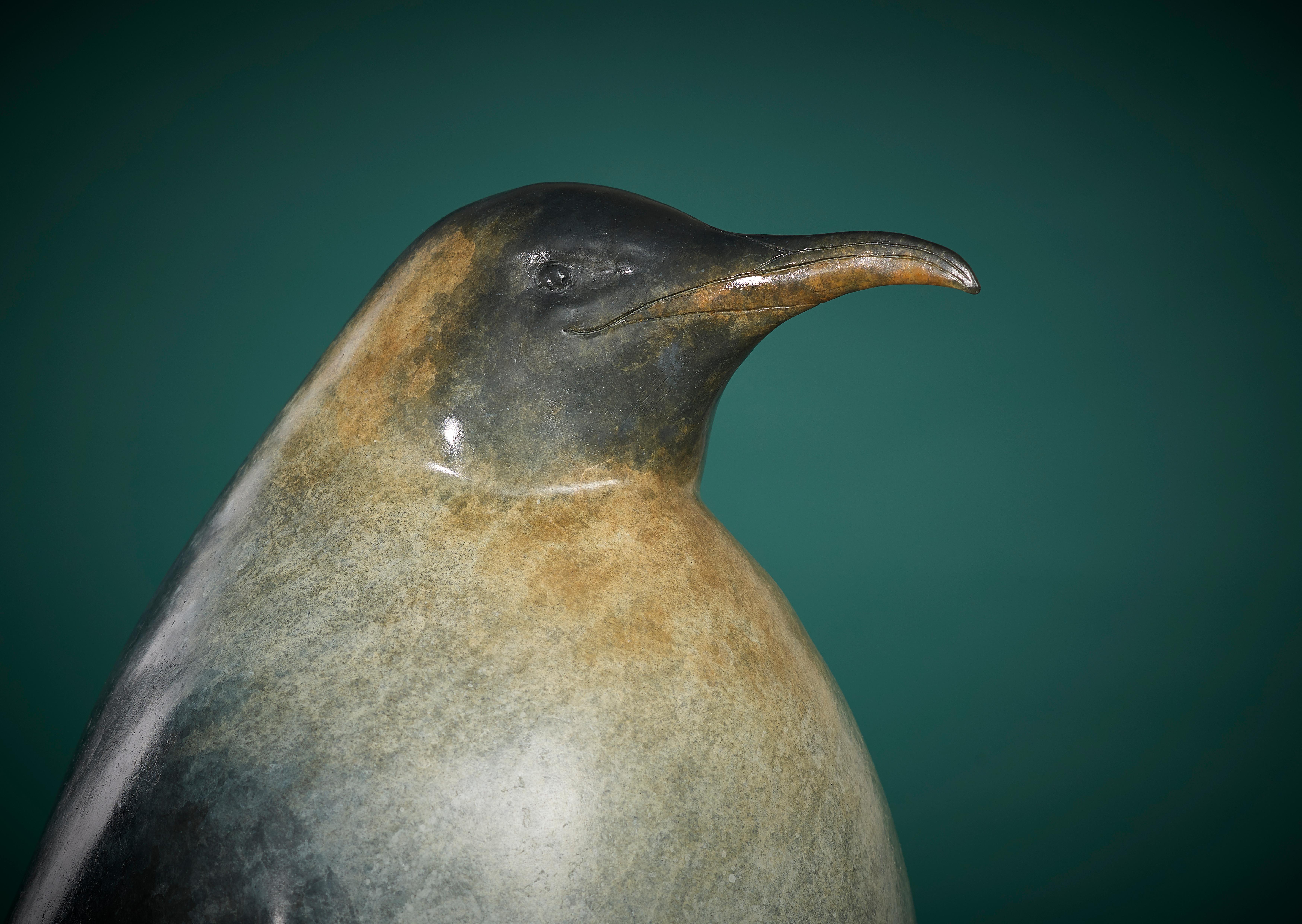 'The Emperor' Contemporary Bronze Animal Sculpture of an Emperor Penguin For Sale 8