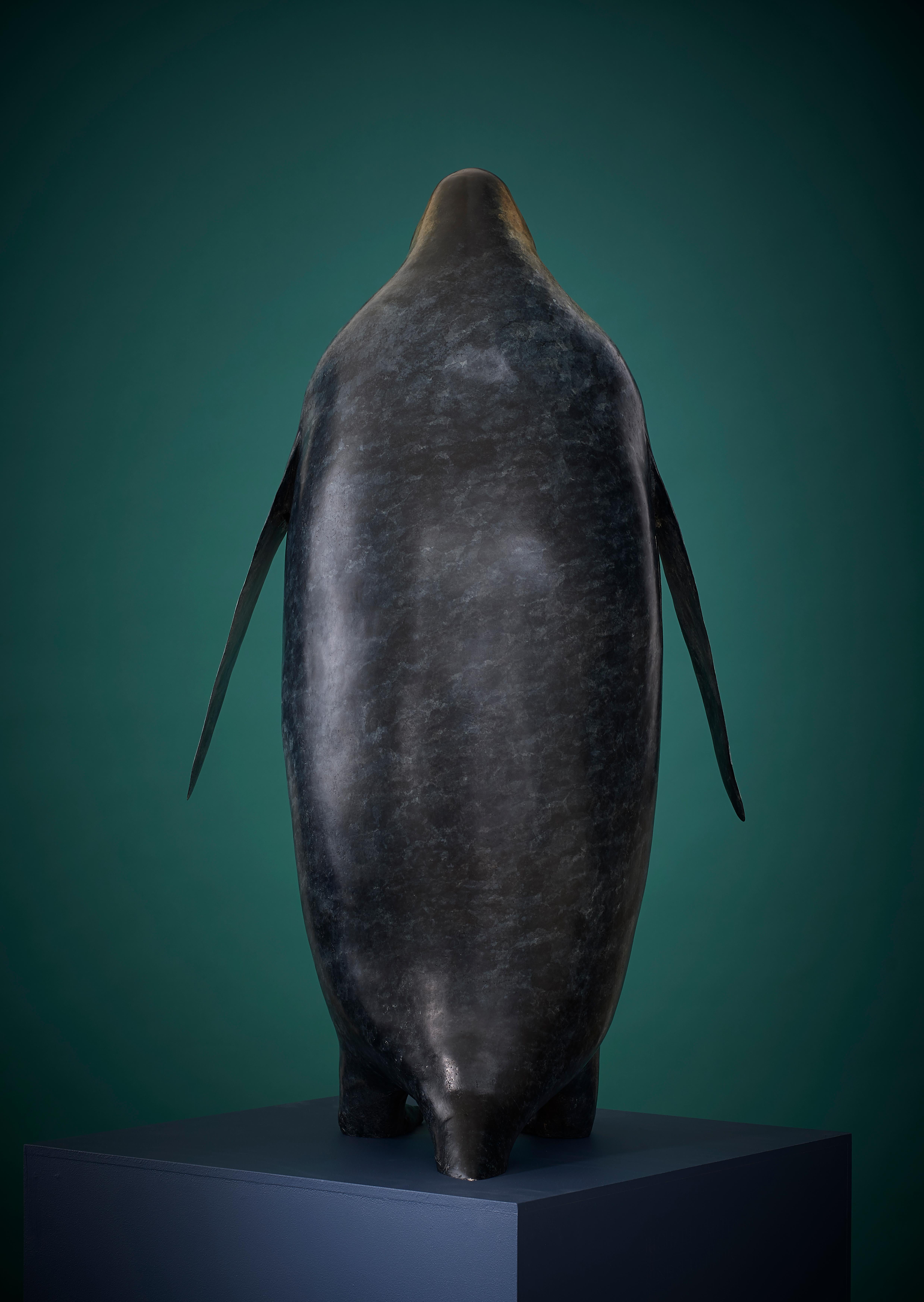 'The Emperor' Contemporary Bronze Animal Sculpture of an Emperor Penguin For Sale 10