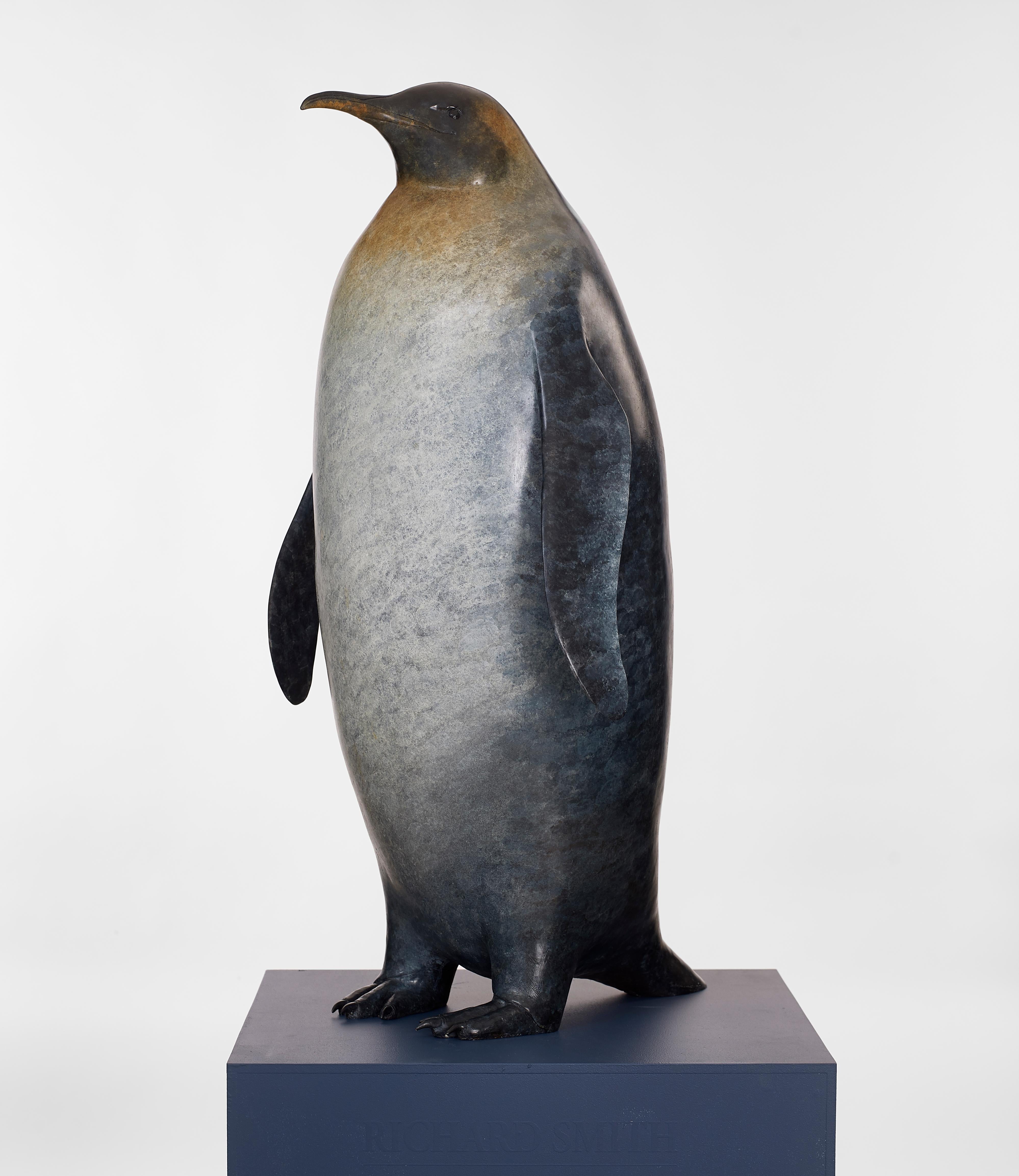 'The Emperor' Contemporary Bronze Animal Sculpture of an Emperor Penguin For Sale 4