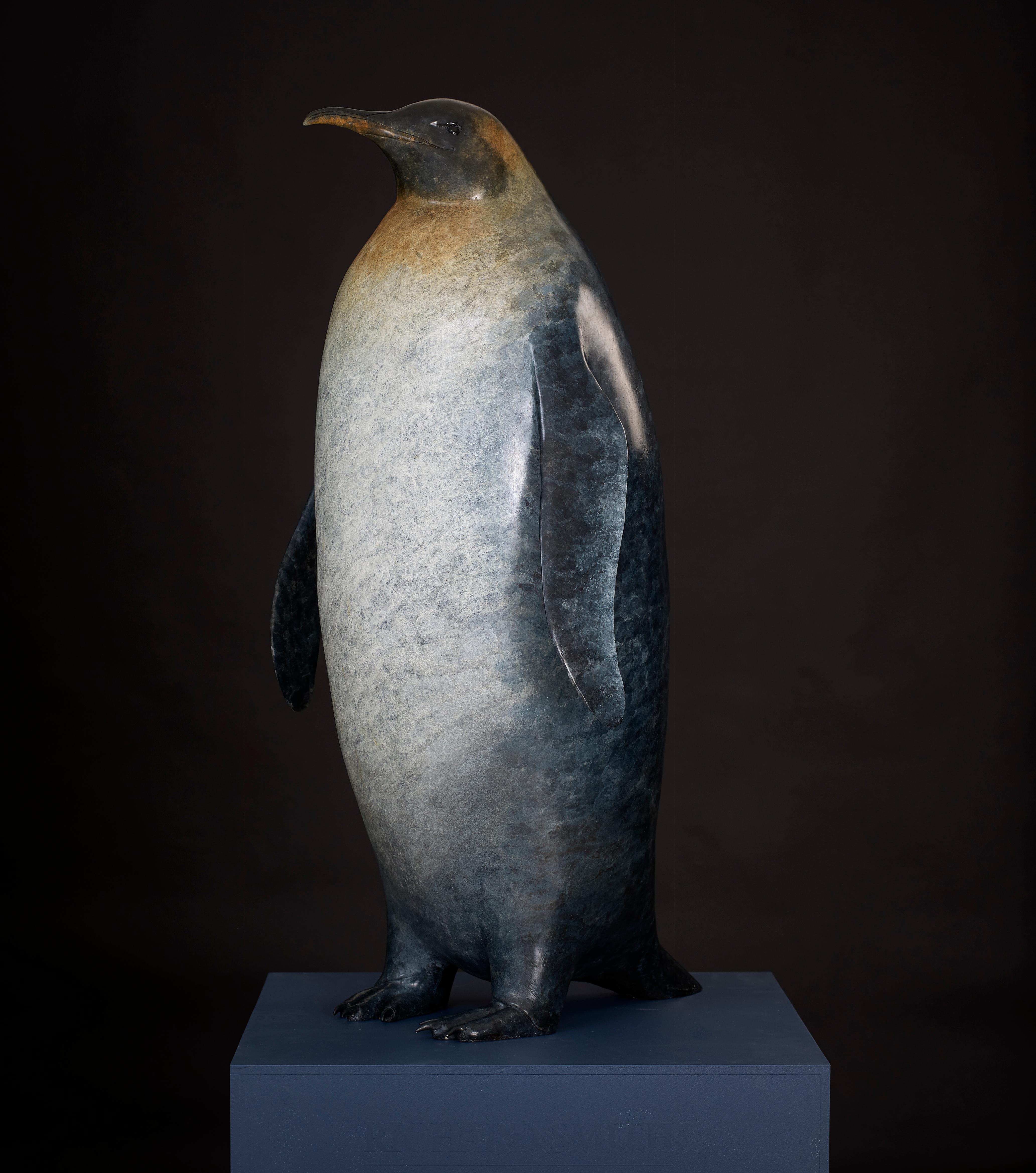 'The Emperor' Contemporary Bronze Animal Sculpture of an Emperor Penguin For Sale 5