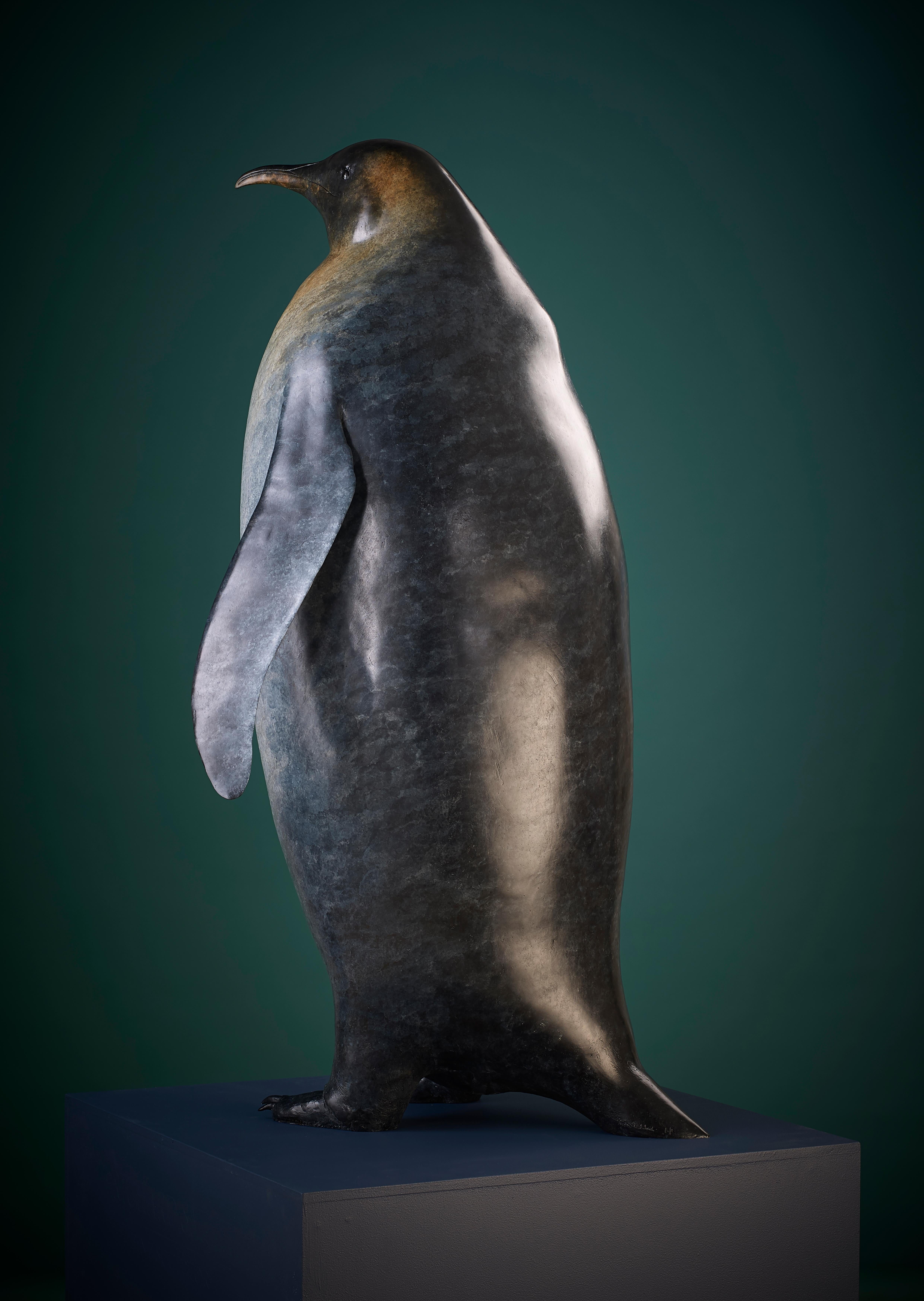 'The Emperor' Contemporary Bronze Animal Sculpture of an Emperor Penguin For Sale 6