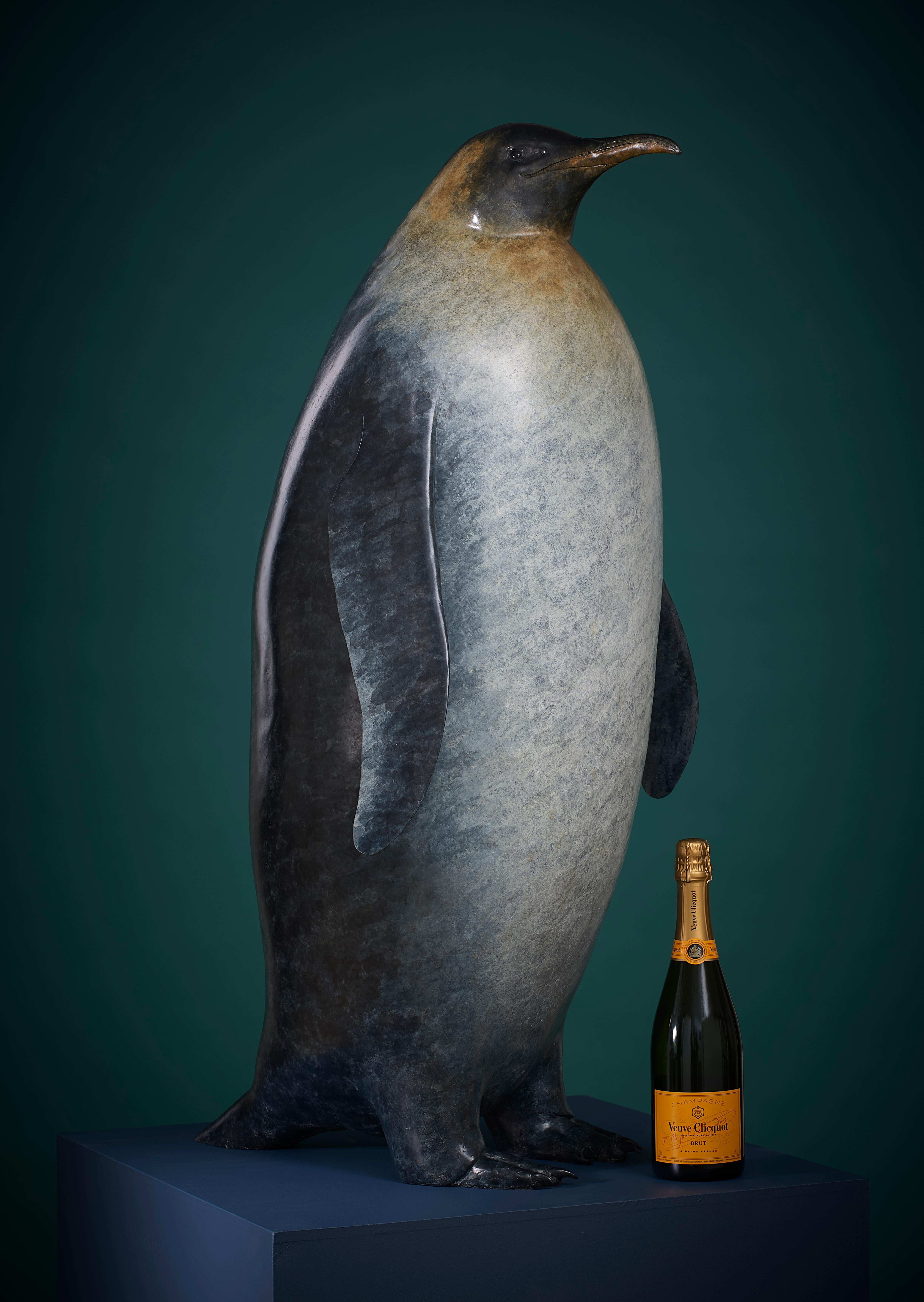 Richard Smith b.1955 Still-Life Sculpture - 'The Emperor' Contemporary Bronze Animal Sculpture of an Emperor Penguin