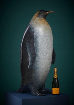 'The Emperor' Contemporary Bronze Animal Sculpture of an Emperor Penguin