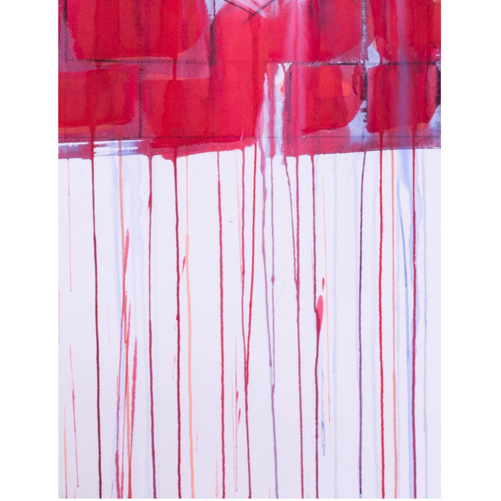 British Popart abstract work 'Interlocking abstract', Richard Smith, reds whites For Sale 4