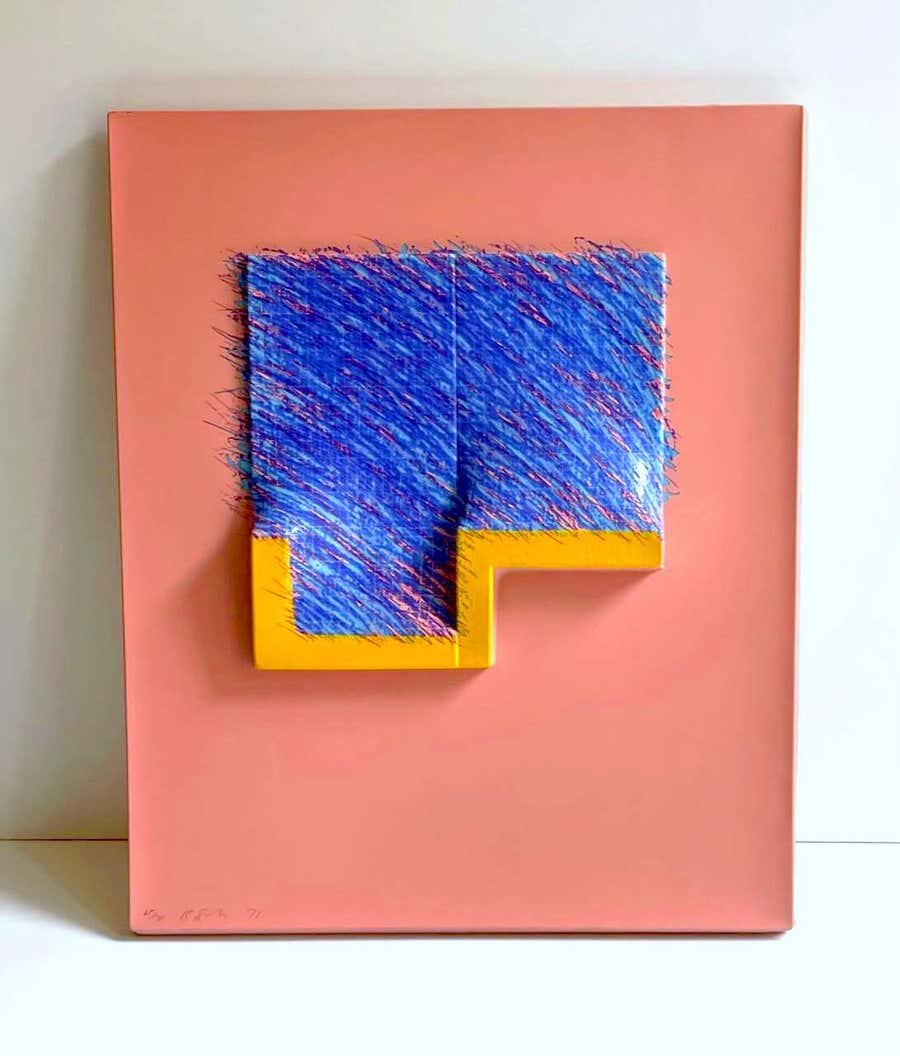 Seven from Logo Suite (Pink Blue) - 3D signed mixed media multiple #65/100
