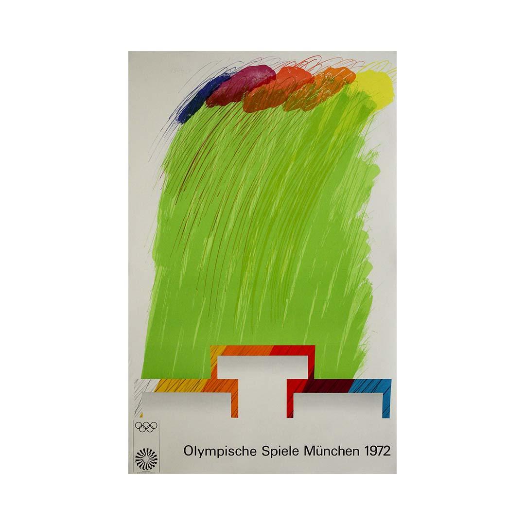1972 Original poster by Richard Smith - Munich Olympic Games For Sale 1