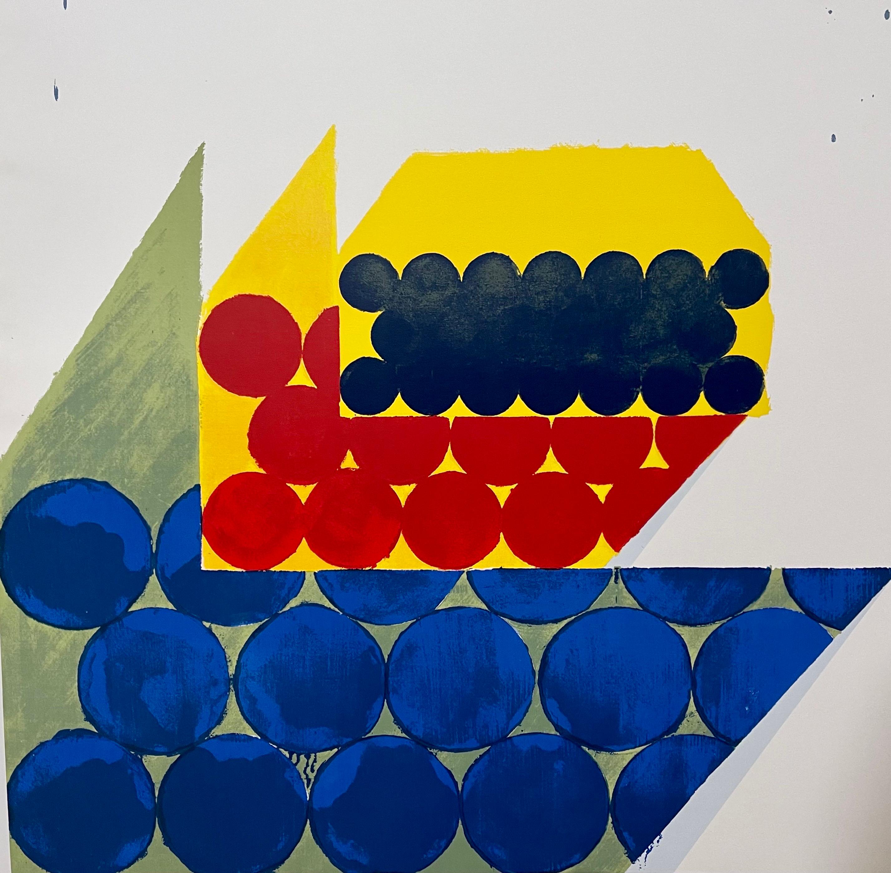 Abstrakter, minimalistischer, farbiger Siebdruck mit Siebdruck Richard Smith On The Bowery Pop Art im Angebot 2