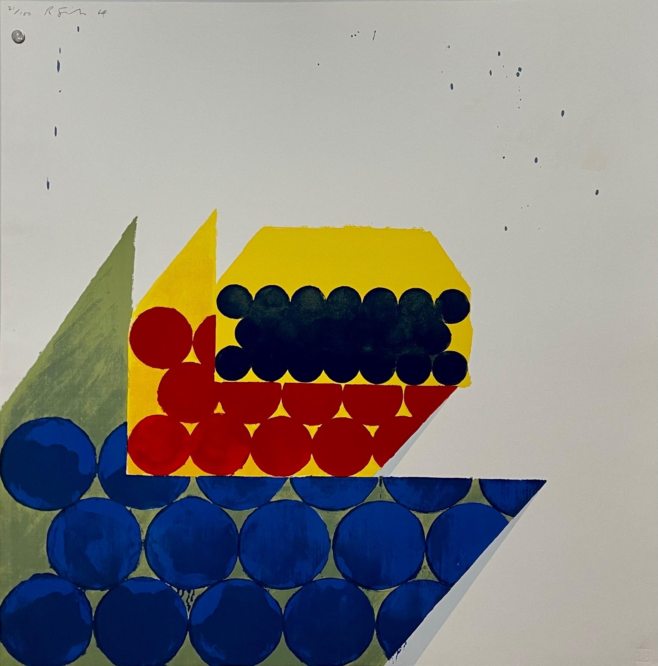 Impression sérigraphie abstraite minimaliste et abstraite en couleur Richard Smith On The Bowery Pop Art 