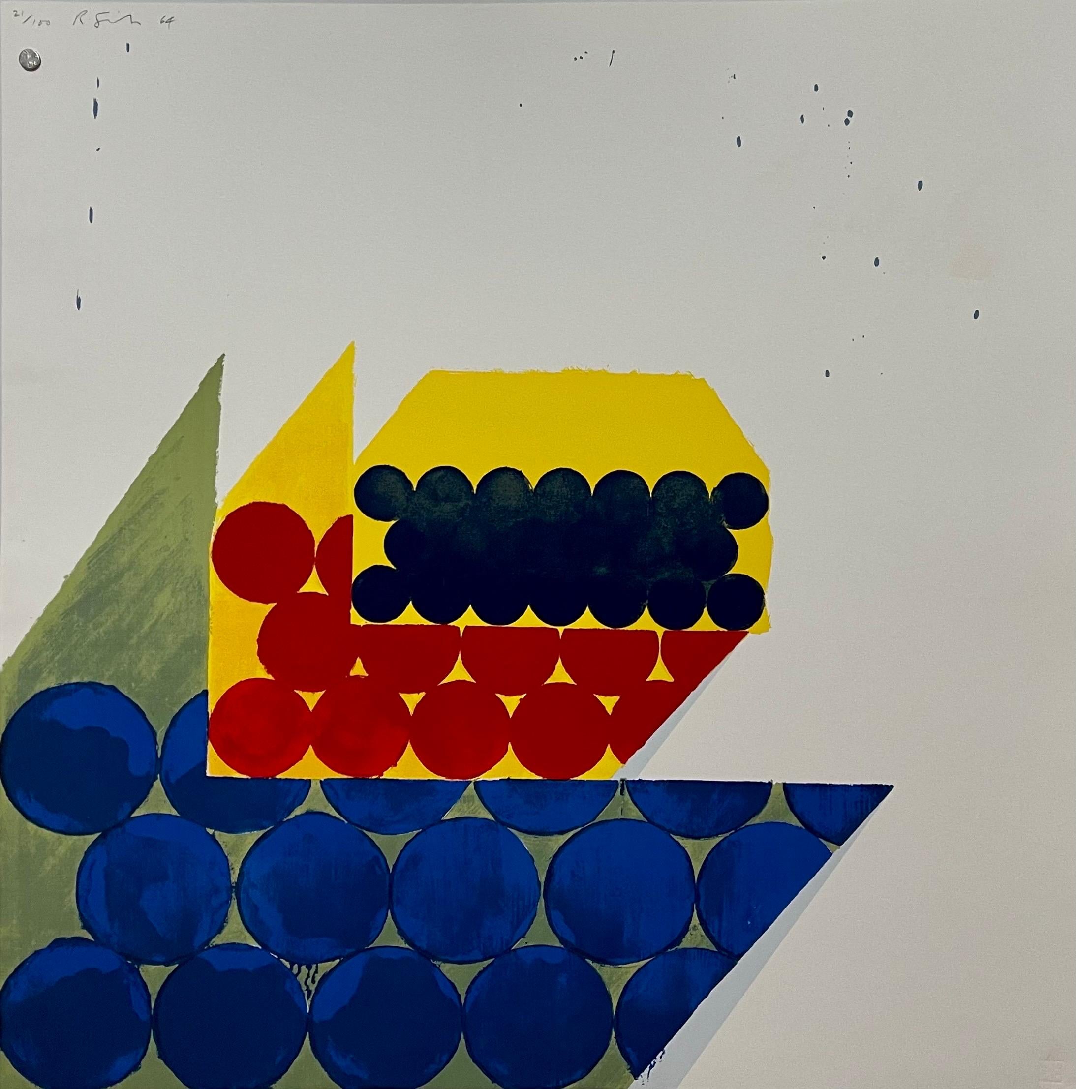Abstract Minimalist Color Silkscreen Print Richard Smith On The Bowery Pop Art