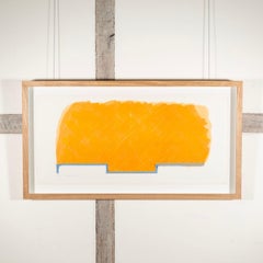 Horizon I (Ochre with Blue), Yellow and Blue Abstract Print, 1970