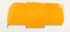 Horizon I (Ochre with Blue), Yellow and Blue Abstract Print, 1970