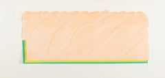 Horizon V (Peach, Yellow & Green), stampa litografica astratta, 1970