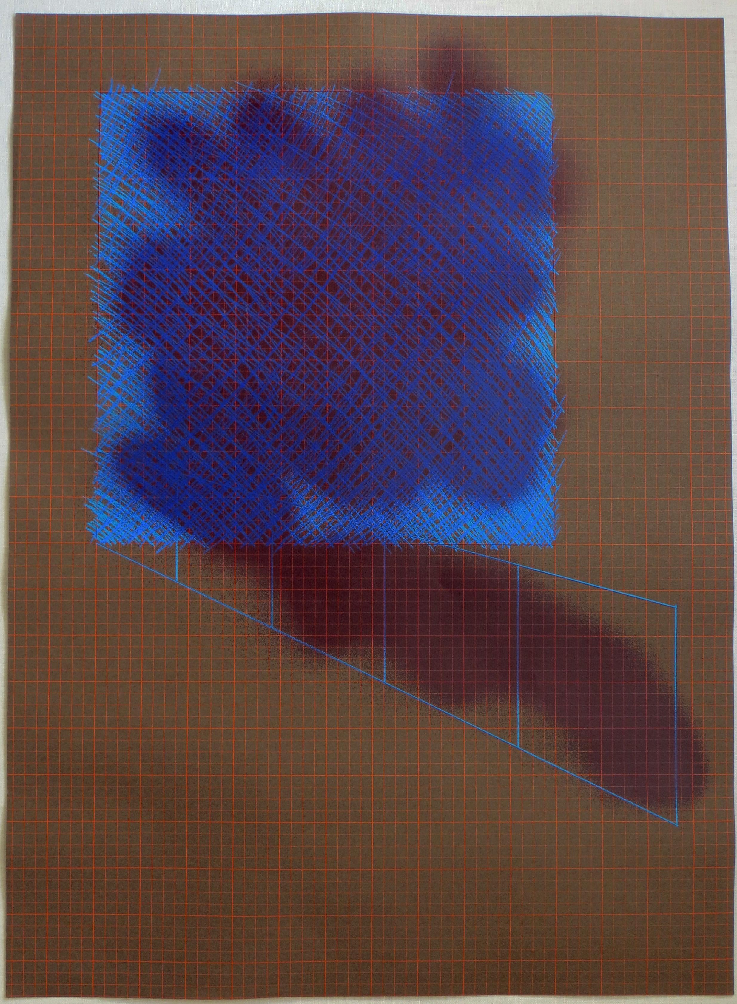 Abstract Print Richard Smith - Sans titre - Gris abstrait