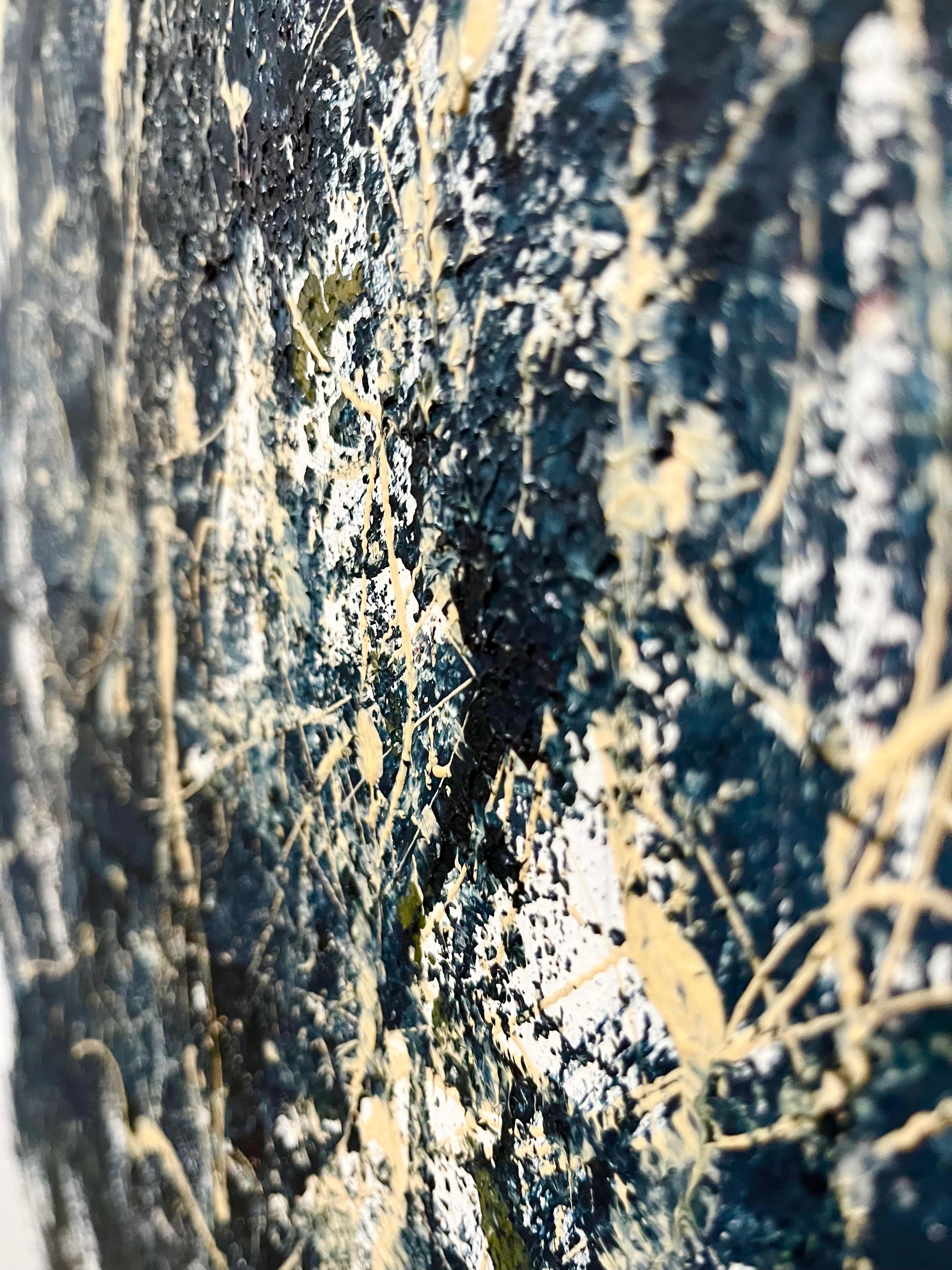 Bold Graphic Abstract Expressionist Mixed Media Painting Richard Snyder NYC Art For Sale 3