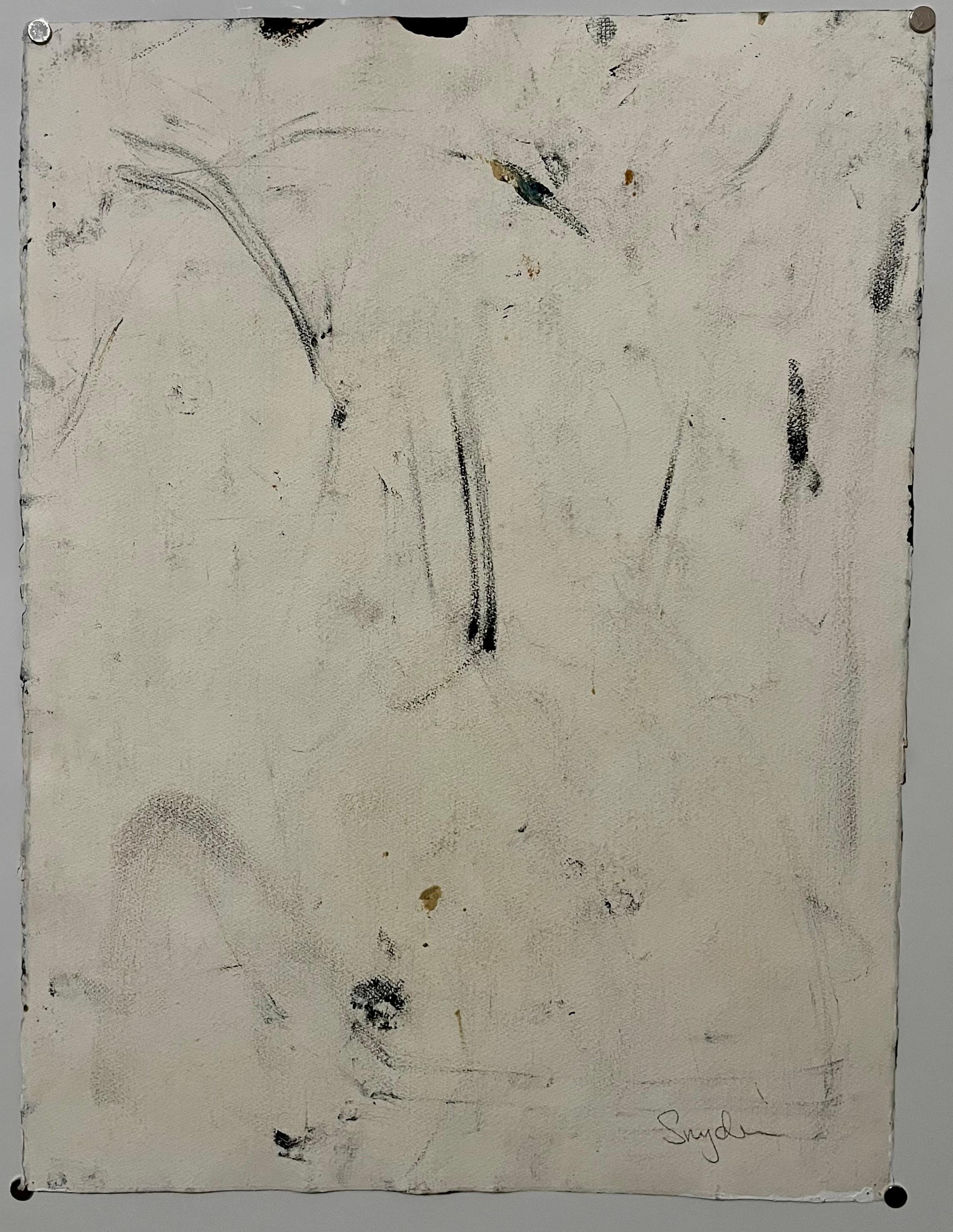 Bold Graphic Abstract Expressionist Mixed Media Painting Richard Snyder NYC Art For Sale 4