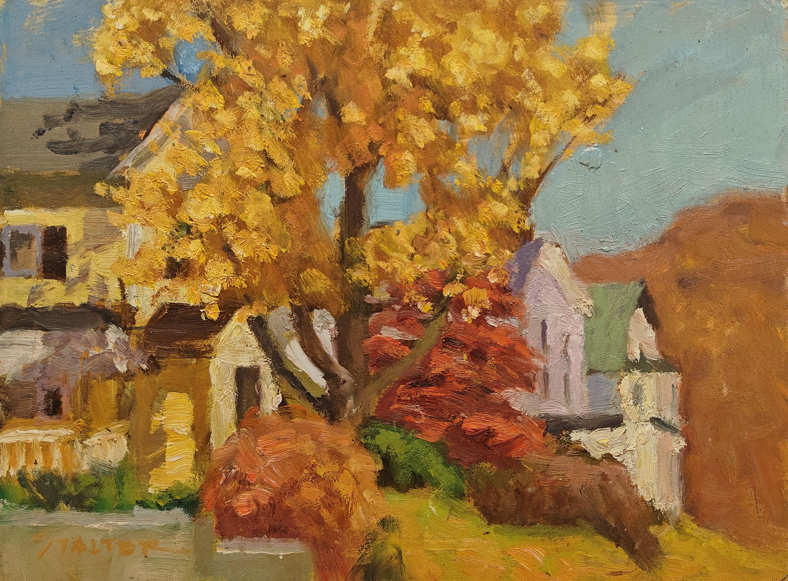 Richard Stalter
A view of the neighborhood
Signed lower left
Oil on board
9 x 12 inches


Richard Stalter was born in Dayton, Ohio, on April 27, 1934. He developed an interest in art at a very early age, gaining recognition for his work in both
