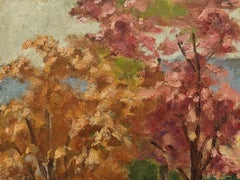 "Dans le quartier" Richard Stalter, Arbres en fleurs, quartier américain