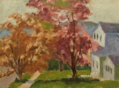 "In the Neighborhood" Richard Stalter, Trees in Bloom, American Neighborhood