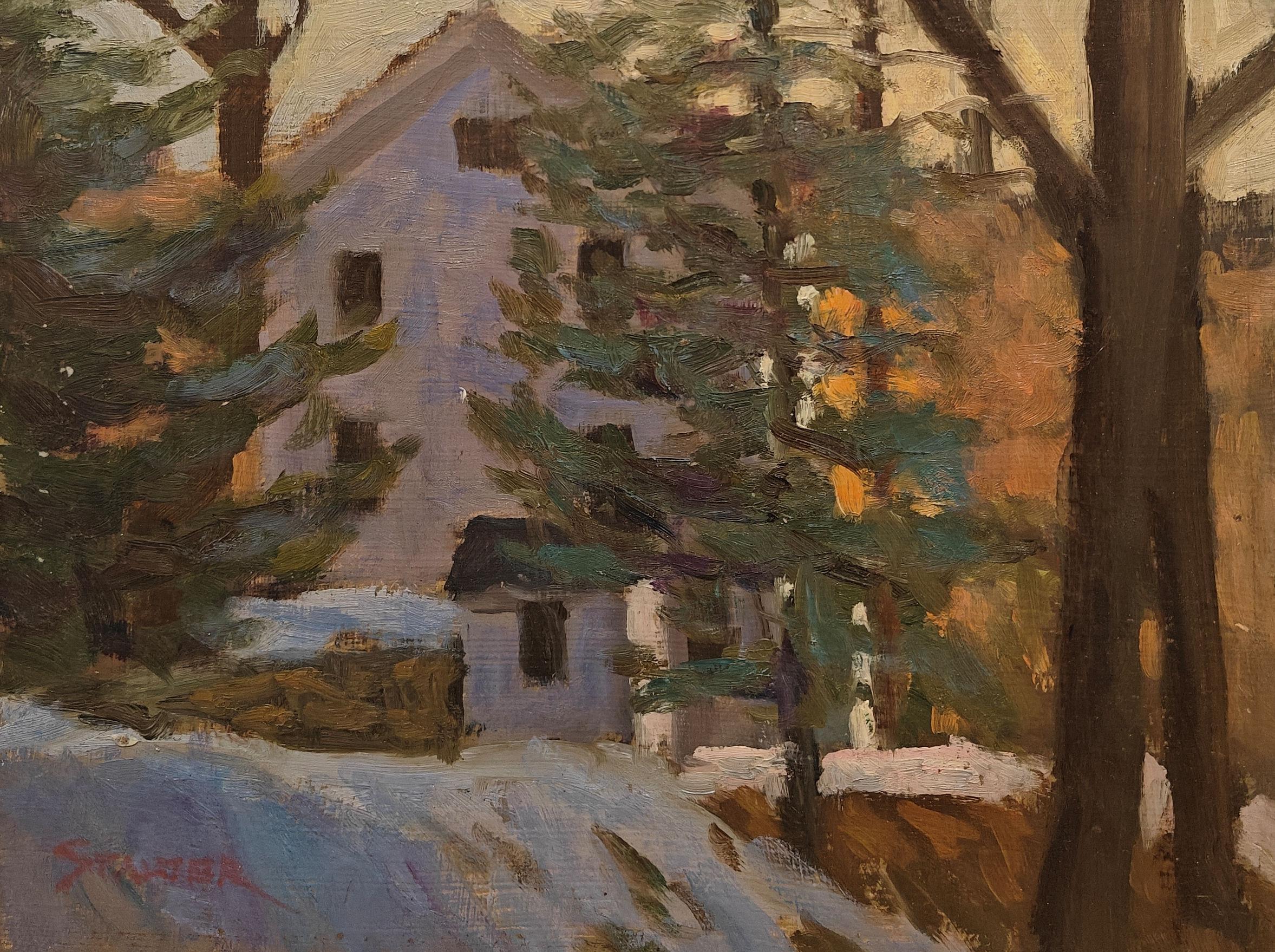 Richard Stalter
In the Snow
Signed lower left
Oil on board
9 x 12 inches


Richard Stalter was born in Dayton, Ohio, on April 27, 1934. He developed an interest in art at a very early age, gaining recognition for his work in both grade school and