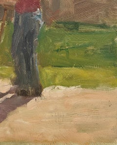 "Painting at the Easel" Richard Stalter, Artist Painting, Plein Air Painting