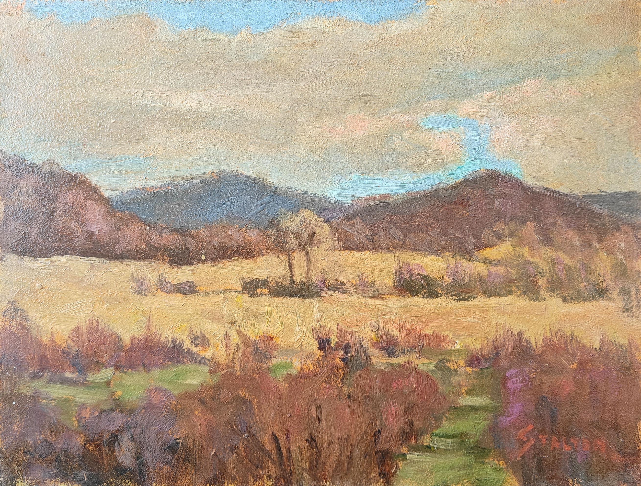 Richard Stalter
Rolling Hills of New England, circa 1970
Signed lower right
Oil on board
9 x 12 inches


Richard Stalter was born in Dayton, Ohio, on April 27, 1934. He developed an interest in art at a very early age, gaining recognition for his