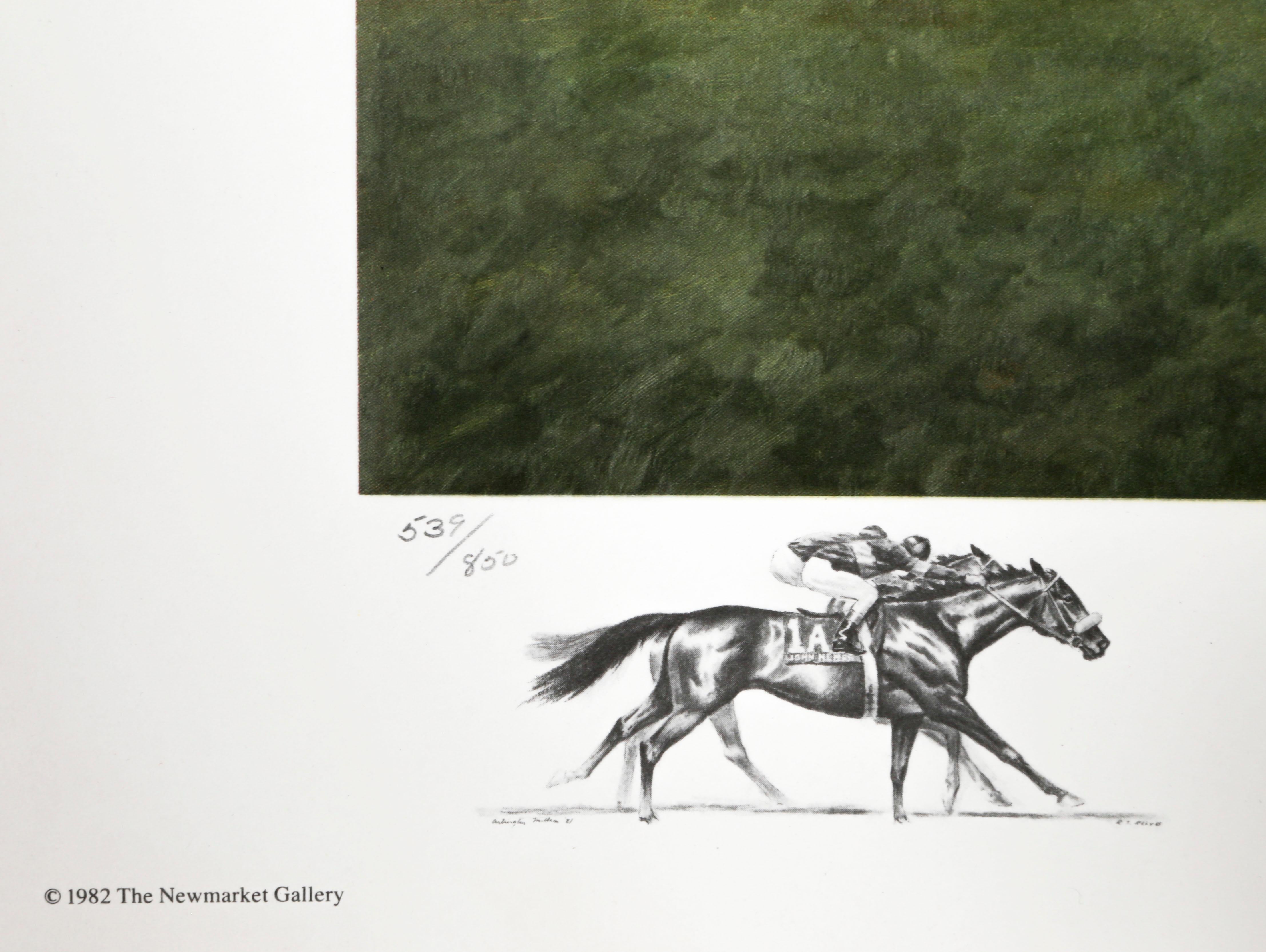 Approaching the Start, Equestrian Lithograph by Richard Stone Reeves For Sale 1