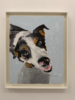 "Frankie, " Contemporary, Expressionistic, Dog, Portrait, Painting