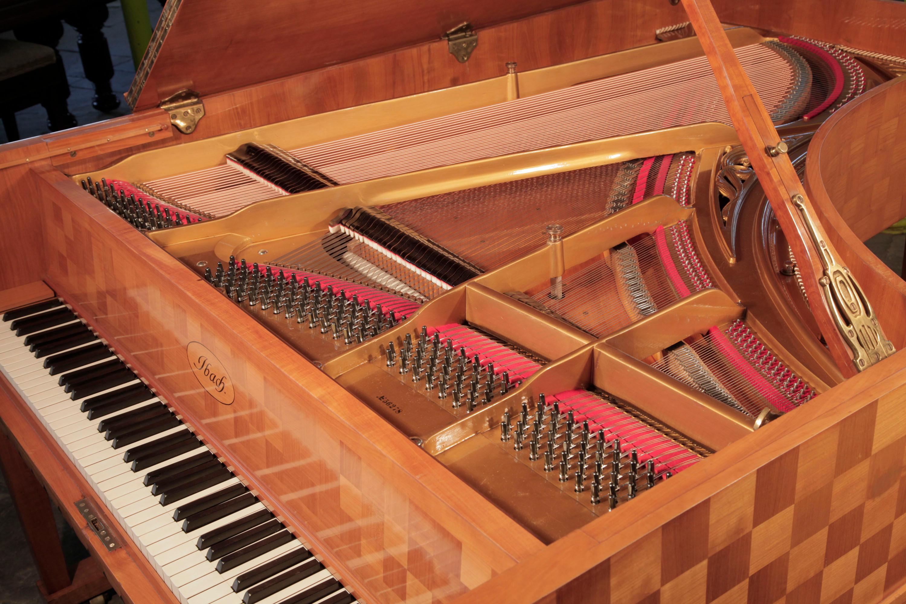 Grand piano à pied de porte en cerisier Richard Strauss Ibach d'Emanuel Von Seidl en vente 3