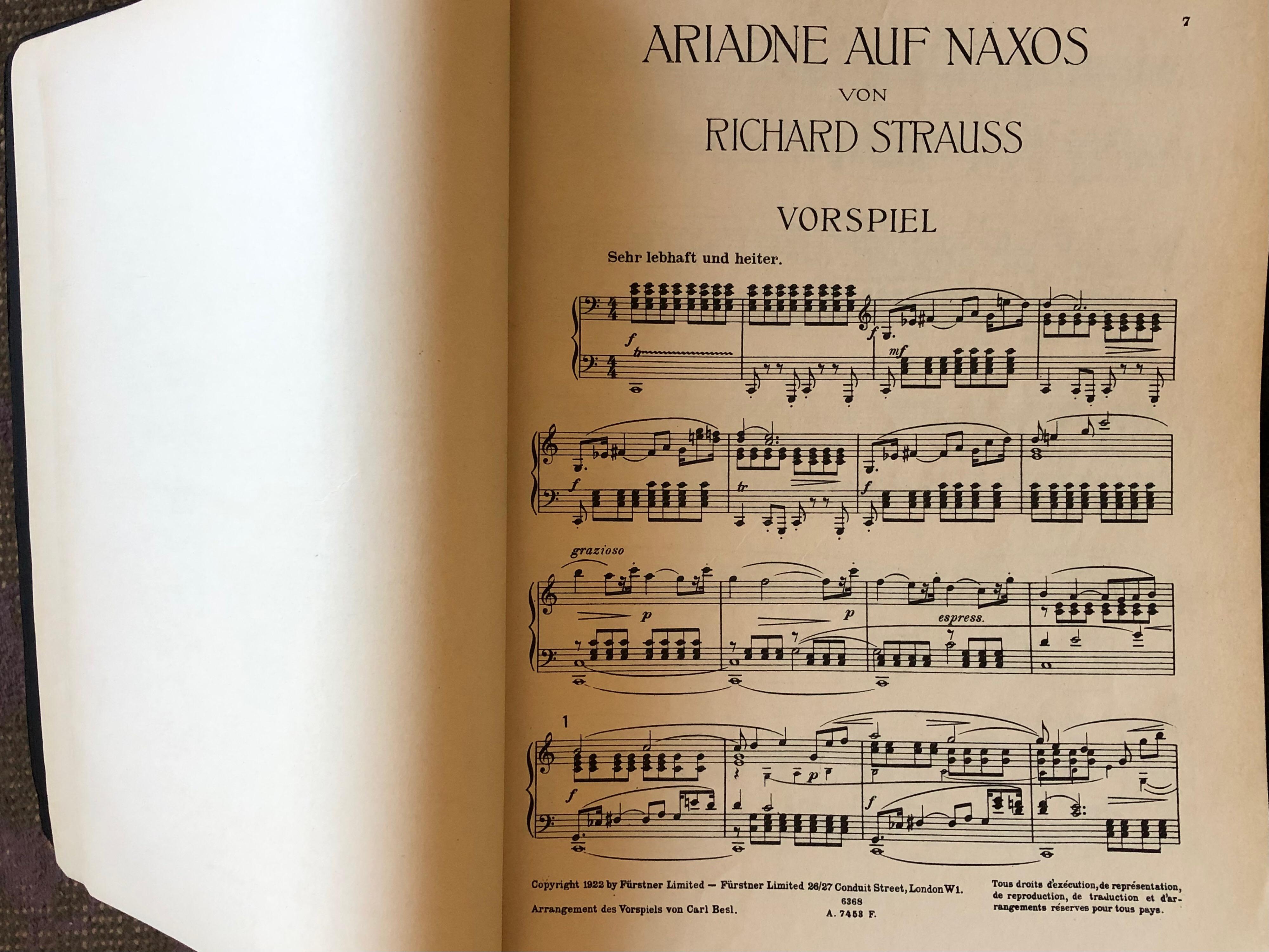 Machine-Made Richard Strauss Opera 'Ariadne auf Naxos' Op60, London, 1912