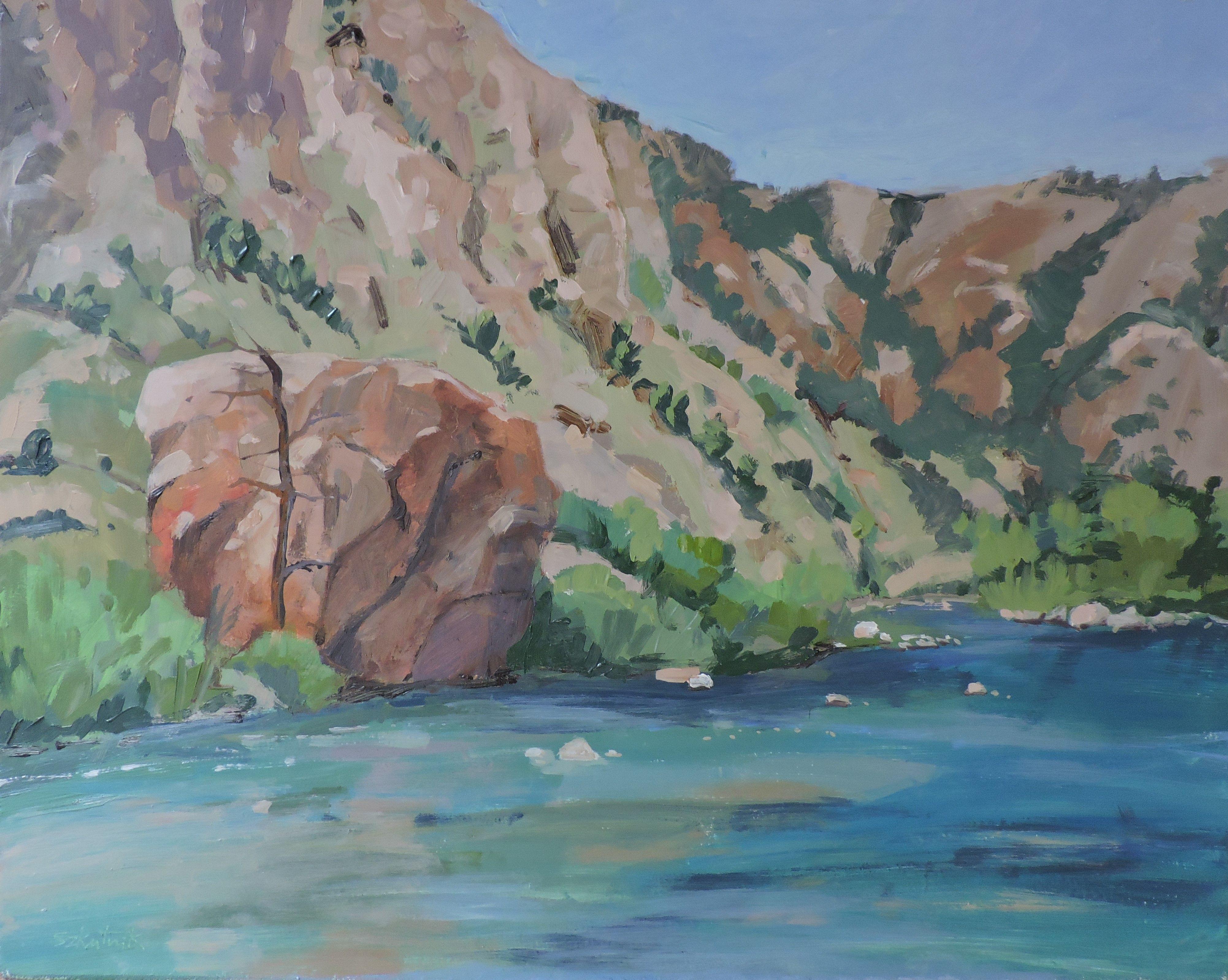 original en plein air oil on panel paint near Salida  CO :: Painting :: Impressionist :: This piece comes with an official certificate of authenticity signed by the artist :: Ready to Hang: No :: Signed: Yes :: Signature Location: front :: Other ::