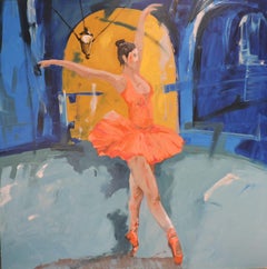 Peinture à l'huile sur panneau de bois - Ballet V