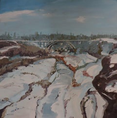 Bridge over Canyon, Painting, Oil on Other