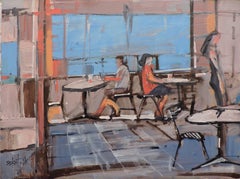 Cafe, Painting, Oil on Other