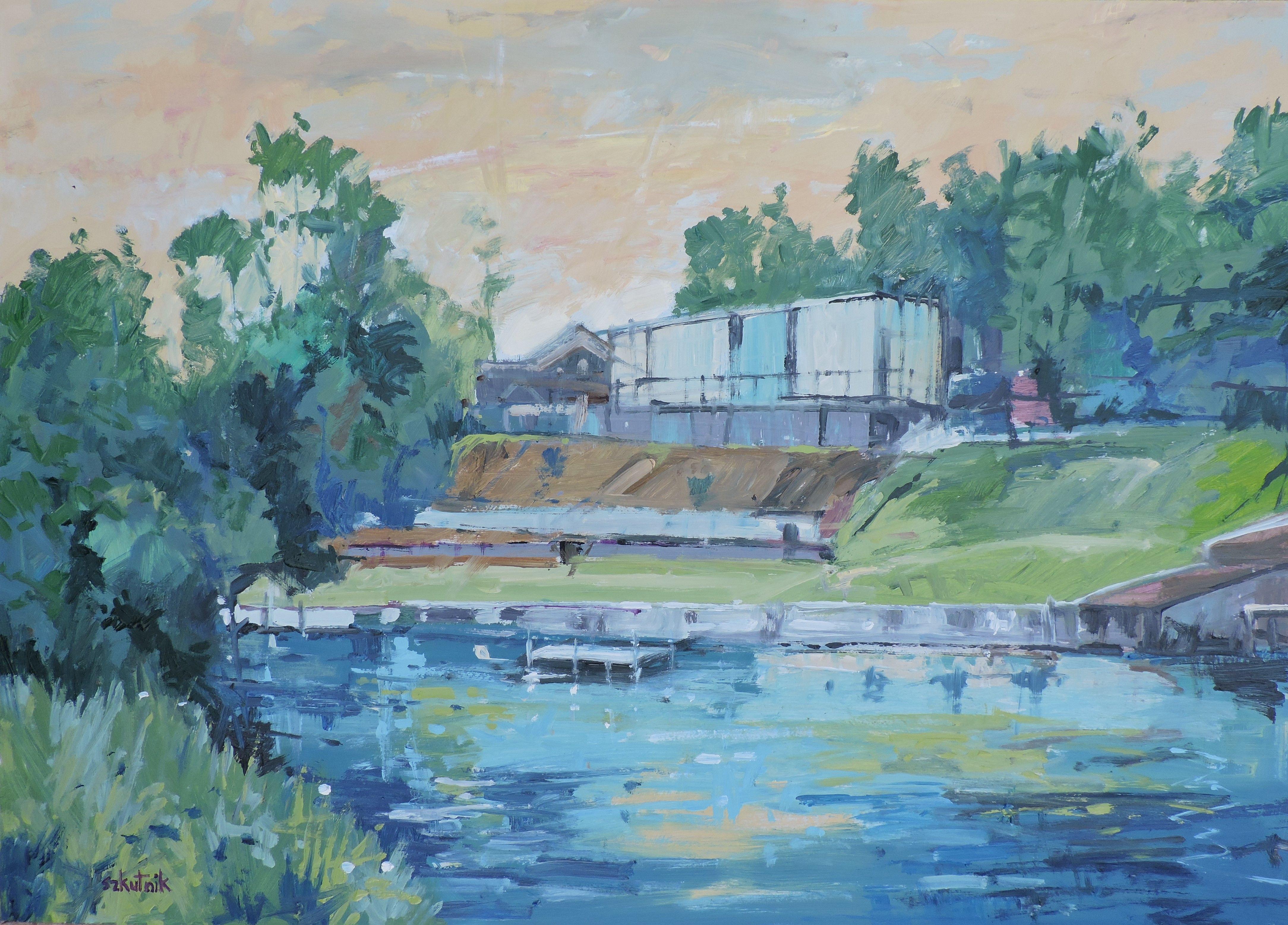 Canal, Painting, Oil on Other